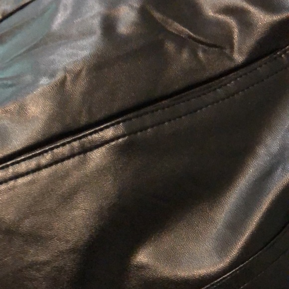 Black Faux Leather Bikercore  Moto Jacket - Picture 4 of 5
